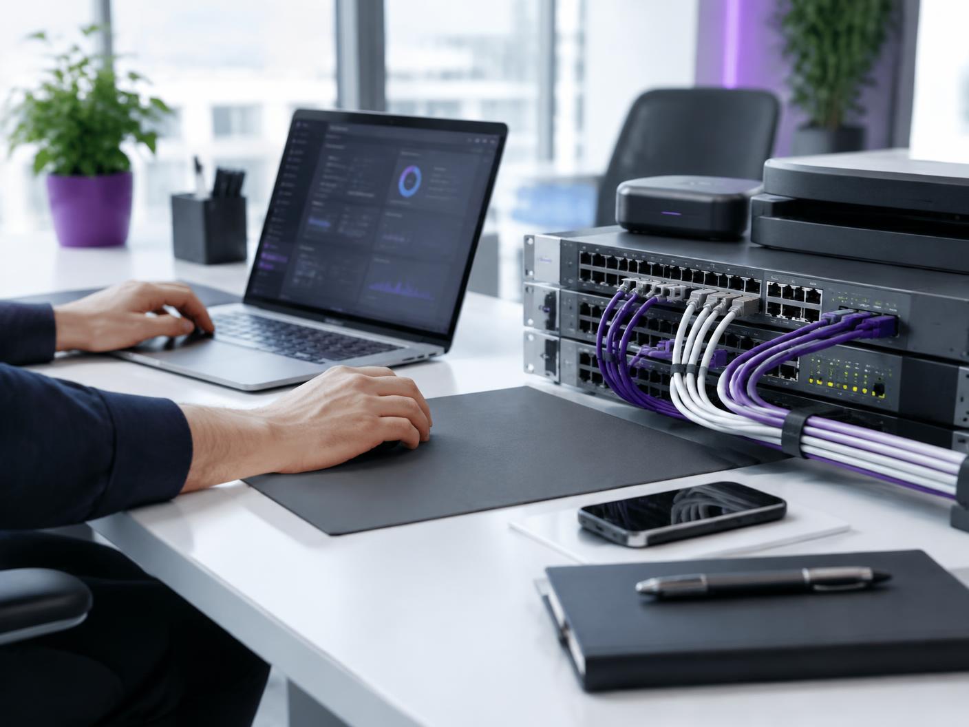 Secure network equipment managed by an IT professional